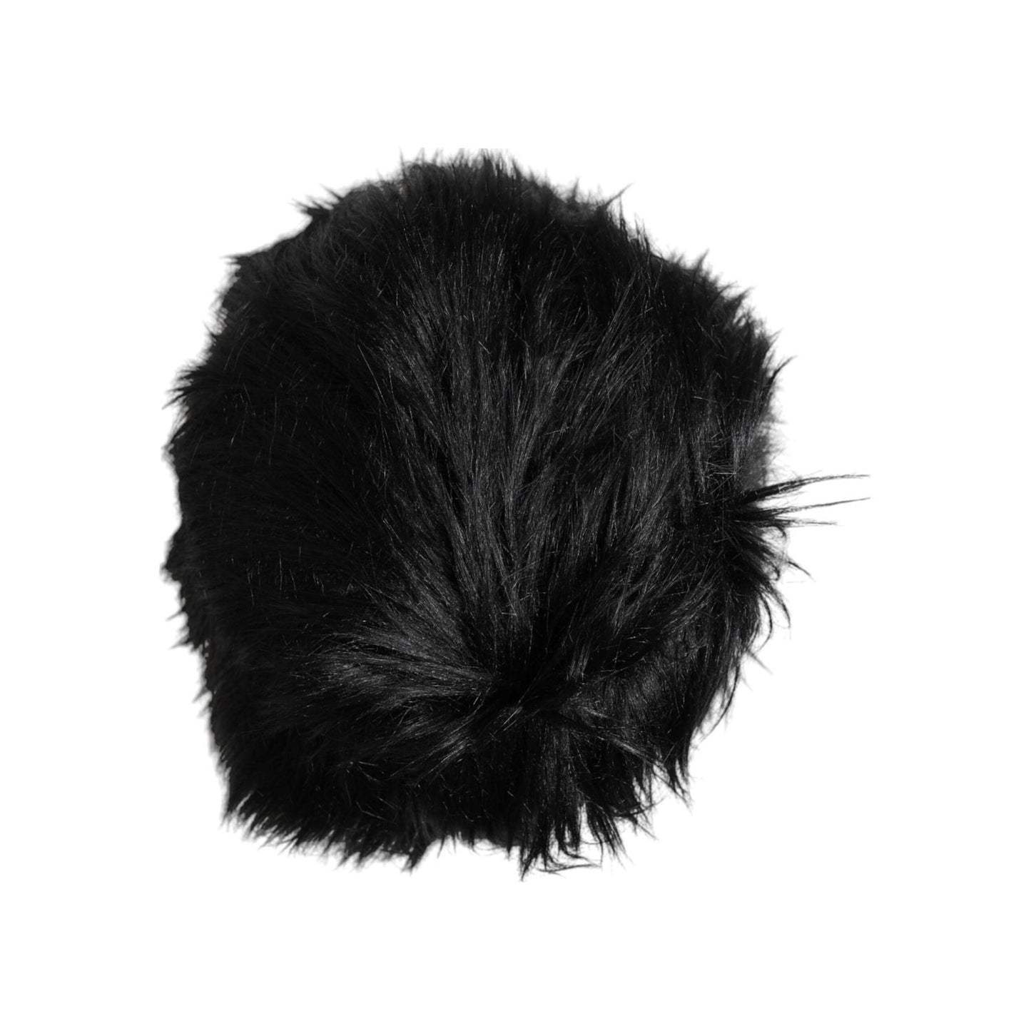 Dolce & Gabbana Black Faux Fur Bucket Hat