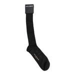 Dolce & Gabbana Black Viscose Logo Over The Calf Socks