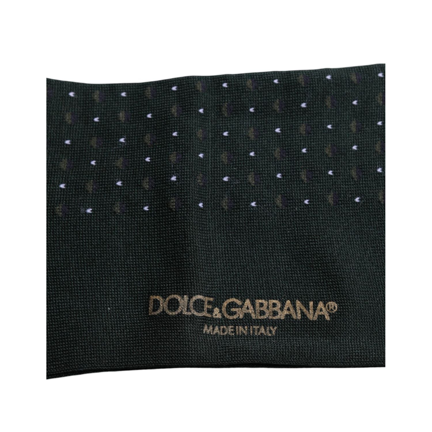 Dolce & Gabbana Black Polka Dots Cotton Mid Calf Socks