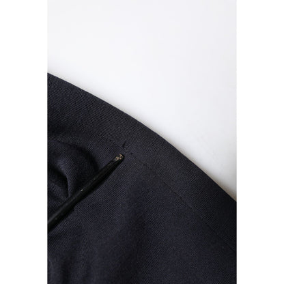 Dolce & Gabbana Black Wool Single Breasted Coat Suit Blazer