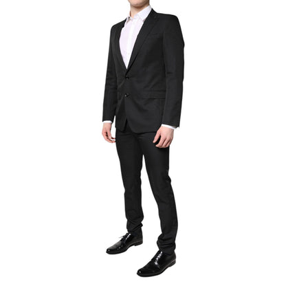 Dolce & Gabbana Black Single Breasted Formal 2 Piece Suit