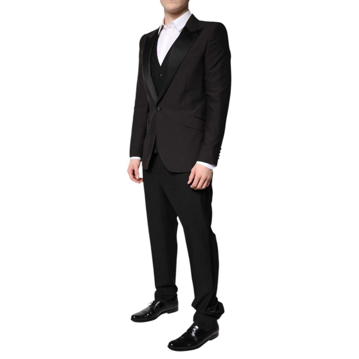 Dolce & Gabbana Black Single Breasted Formal 3 Piece Suit