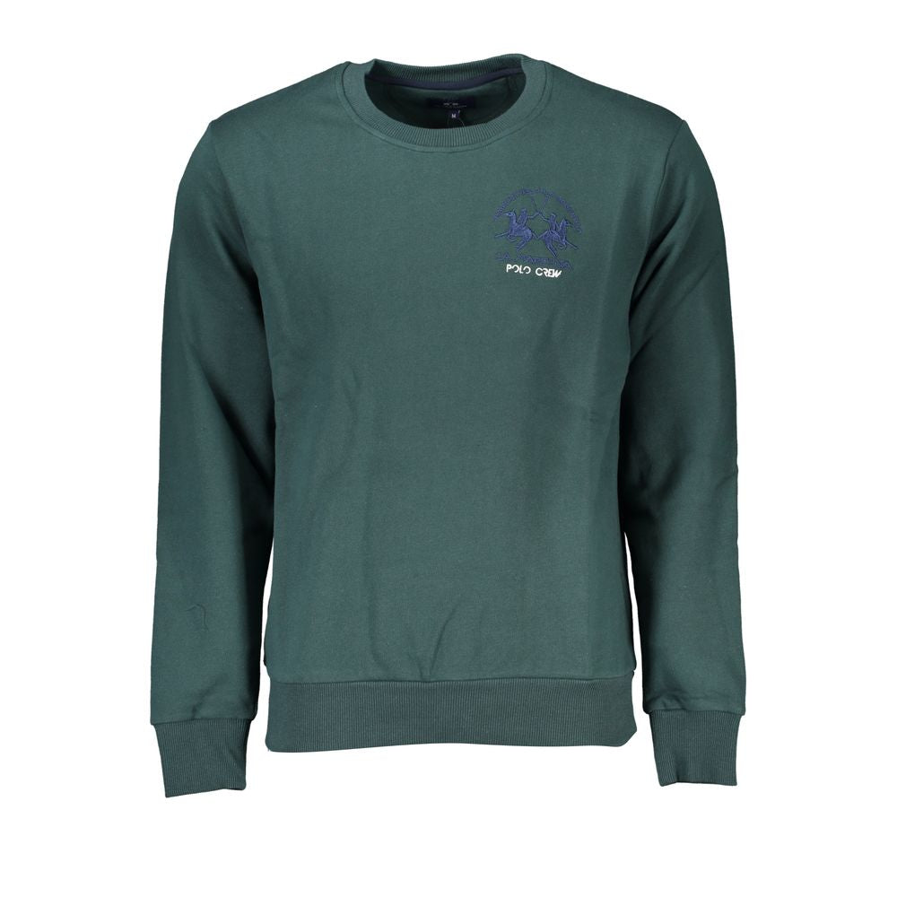 La Martina Green Cotton Sweatshirt