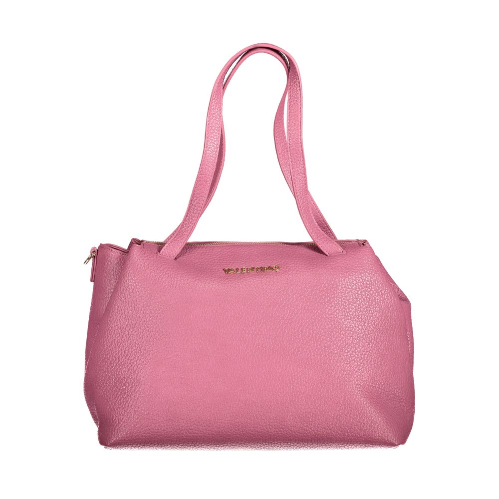 Mario Valentino Pink Polyethylene Women Handbag with shoulder handles and removable strap