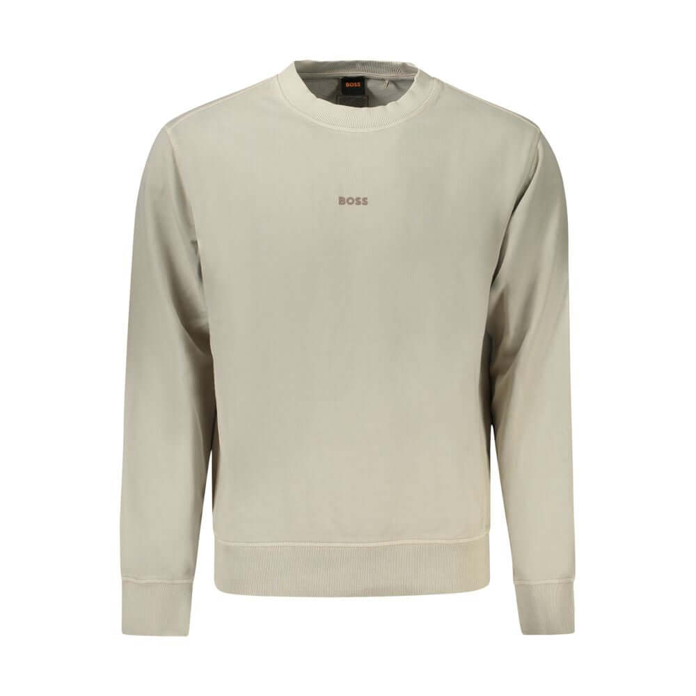 Hugo Boss Beige Cotton Men Sweater