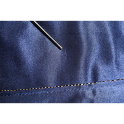 Dolce & Gabbana Blue Nylon Logo Patch Men Bomber Sweater