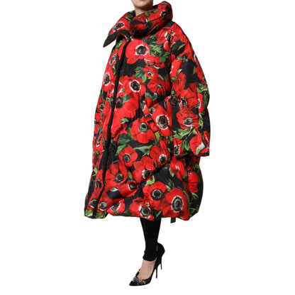 Dolce & Gabbana Multicolor Floral Full Zip Padded Jacket