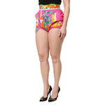 Dolce & Gabbana Pink Printed High Waist Hot Pants Shorts