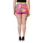 Dolce & Gabbana Pink Printed High Waist Hot Pants Shorts
