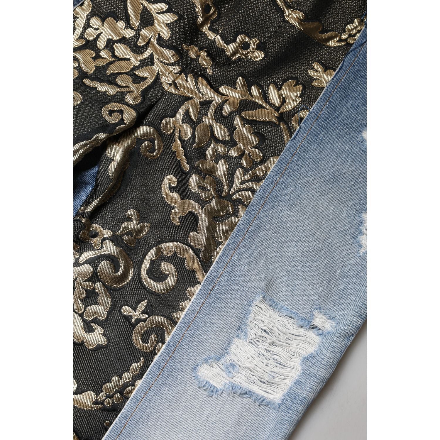 Dolce & Gabbana Multicolor Patchwork High Waist Denim Jeans