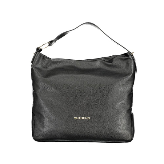Mario Valentino Black Polyethylene Women Handbag with single handle and adjustable strap