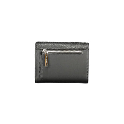 Calvin Klein Black Polyester Women Wallet with RFID-blocking and secure coin purse