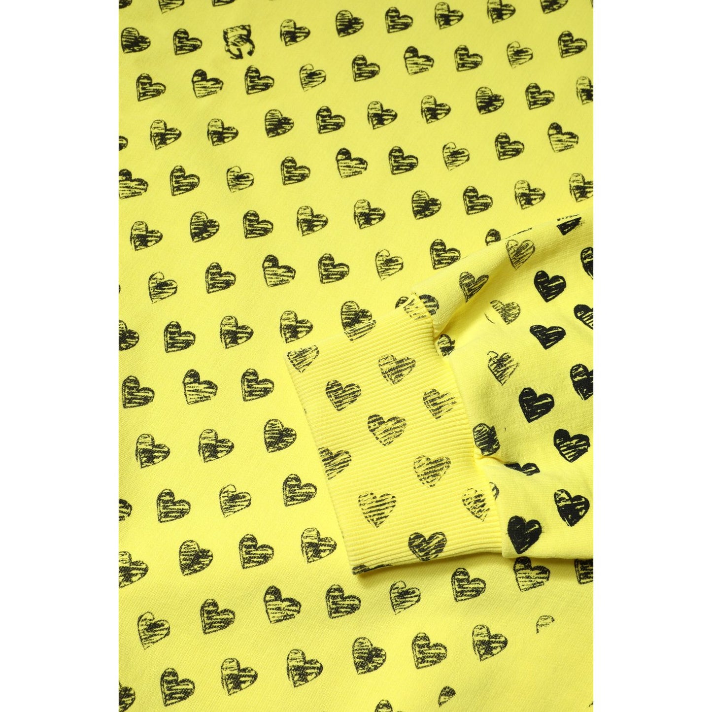 Dolce & Gabbana Yellow Heart Crew Neck Men Pullover Sweater