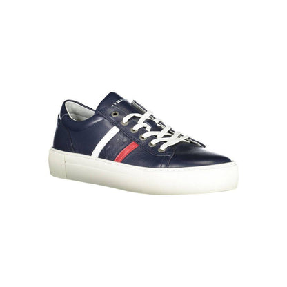 Tommy Hilfiger Blue Leather Men Sneaker