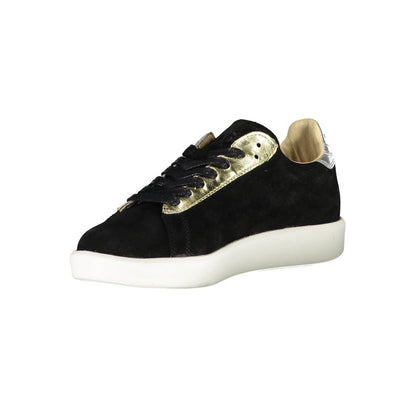 Diadora Black Leather Women Sneaker