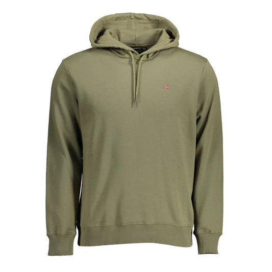 Napapijri Green Cotton Men Sweater NA-14618-XS