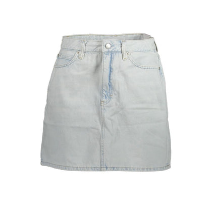 Calvin Klein Light Blue Cotton Women Skirt