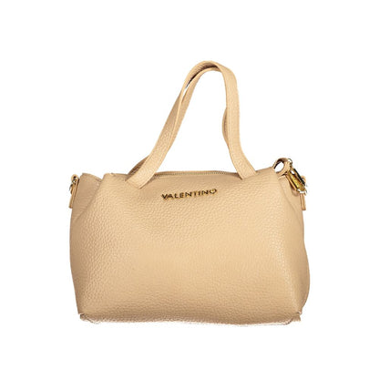 Mario Valentino Beige Polyethylene Women Handbag with handles and shoulder strap