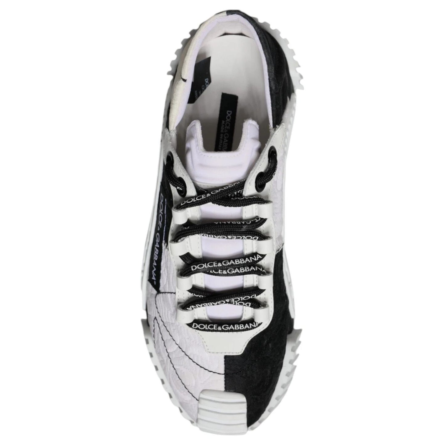 Dolce & Gabbana White Black Low Top NS1 Sneakers Shoes