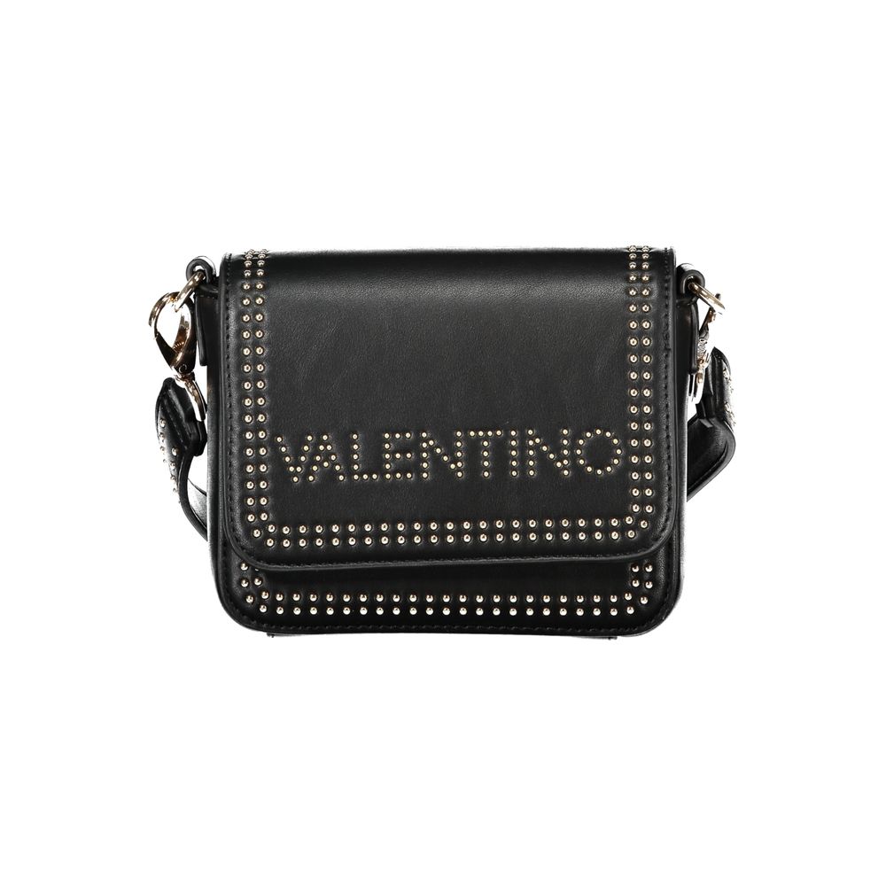 Mario Valentino Black Polyethylene Women Handbag with studded details for eco-conscious fashionistas.