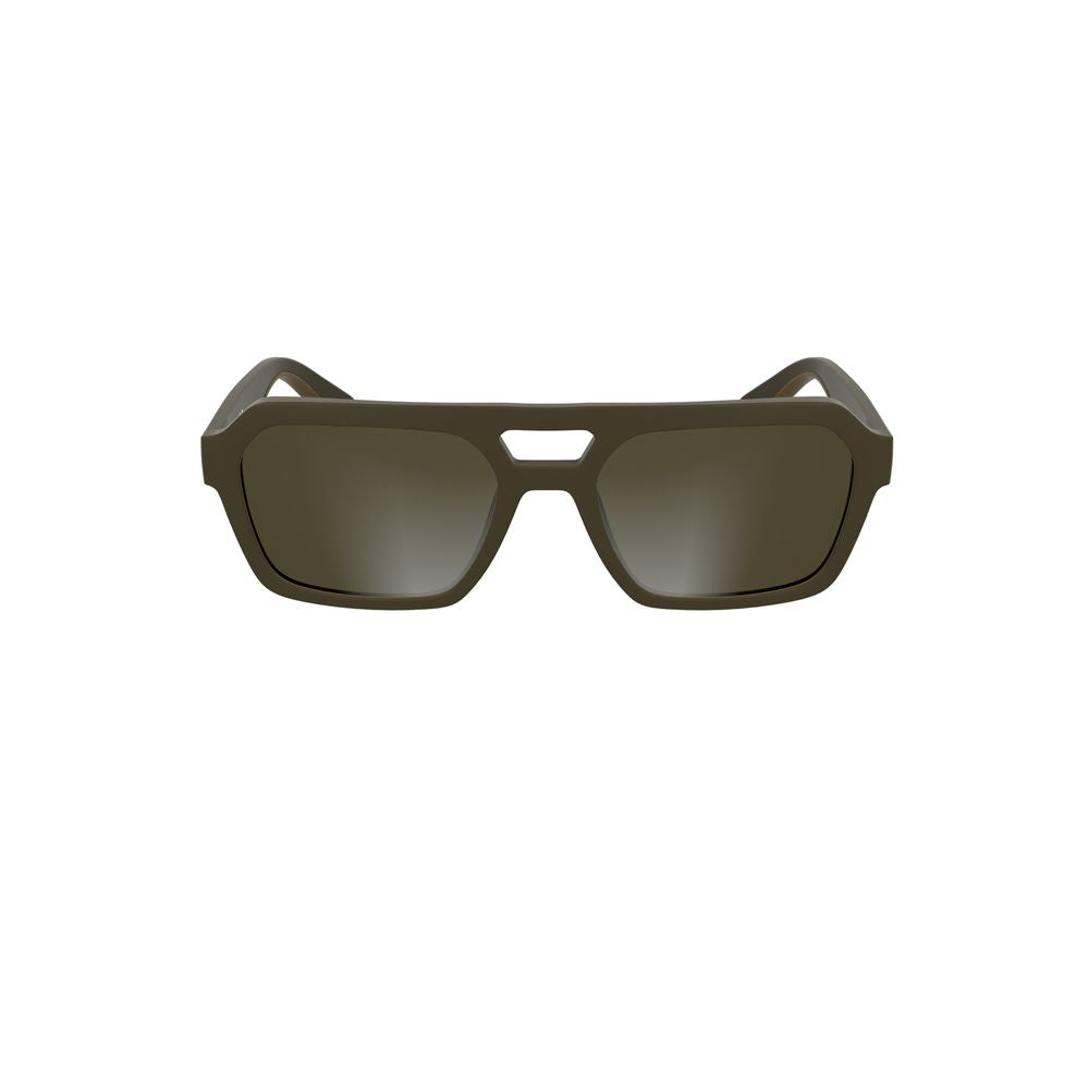 Calvin Klein Brown Bio-Based Fabric Men Sunglasses with eco-friendly square lens design in rich brown.