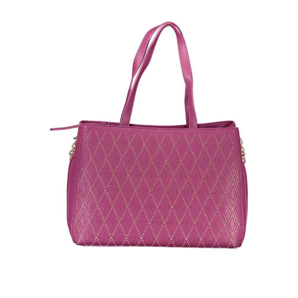 Front view with bag zipped and handles upright.