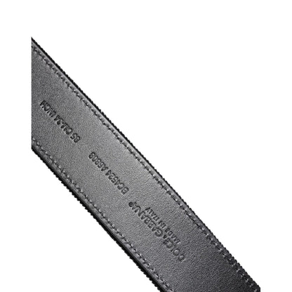 Dolce & Gabbana Black Cotton Silver Metal Buckle Belt