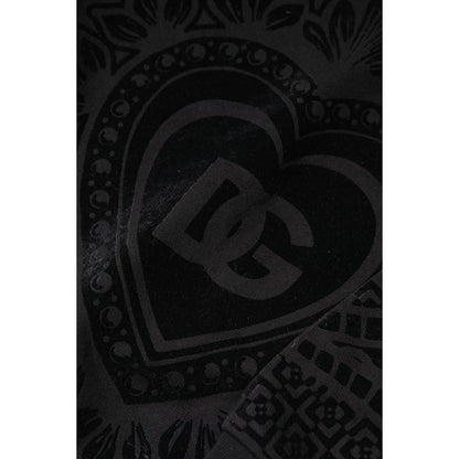 Dolce & Gabbana Black Printed Crew Neck Sweatshirt Sweater