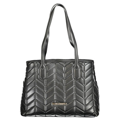 Mario Valentino Black Polyethylene Women Handbag with elegant design and shoulder handles