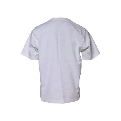 Dolce & Gabbana White Logo Embellish Short Sleeves T-shirt