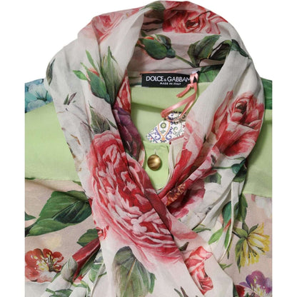 Dolce & Gabbana Multicolor Floral Patchwork Long Sleeves Top