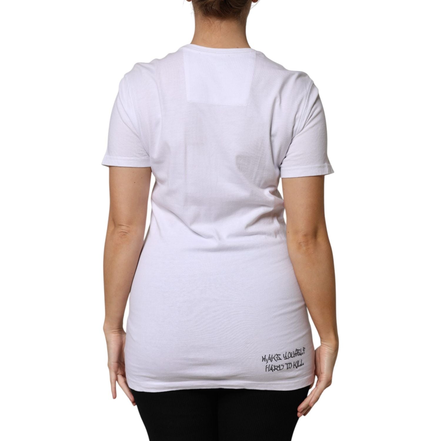 Philipp Plein White Embellished CrewNeck Short Sleeve T-shirt