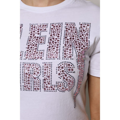 Philipp Plein White Embellished CrewNeck Short Sleeve T-shirt