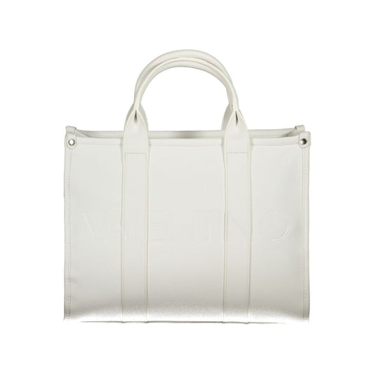 Mario Valentino White Polyethylene Handbag with handles and removable straps
