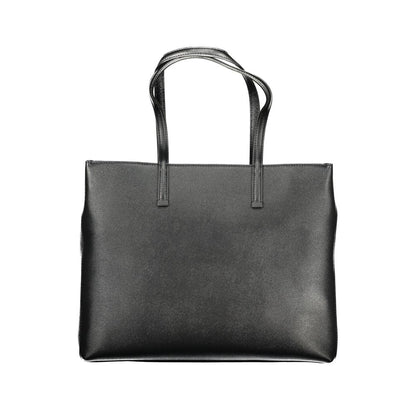 Calvin Klein Black Polyethylene Women Handbag with elegant design and contrasting accents