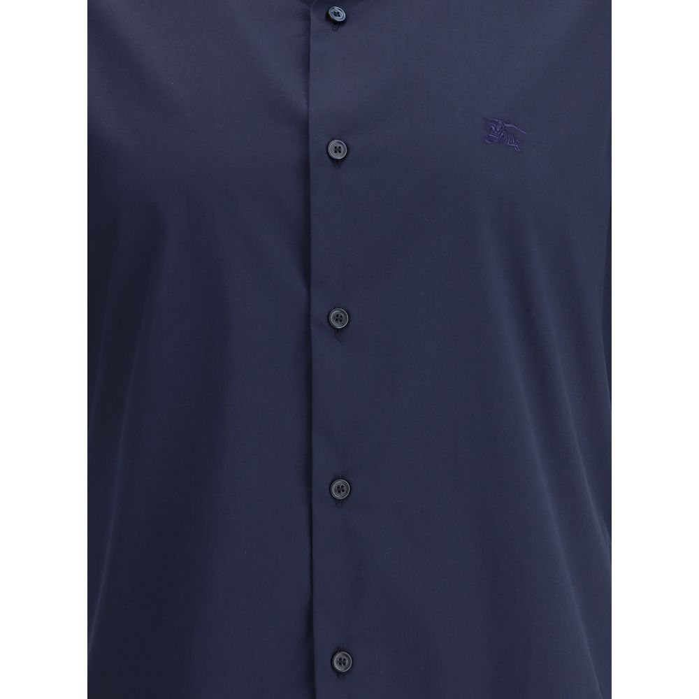 Burberry Blue Cotton Shortsleeve Shirt