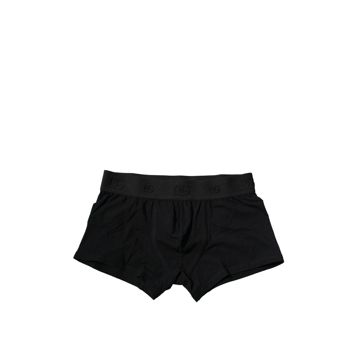 Dolce & Gabbana Black Cotton Stretch Regular Boxer Underwear
