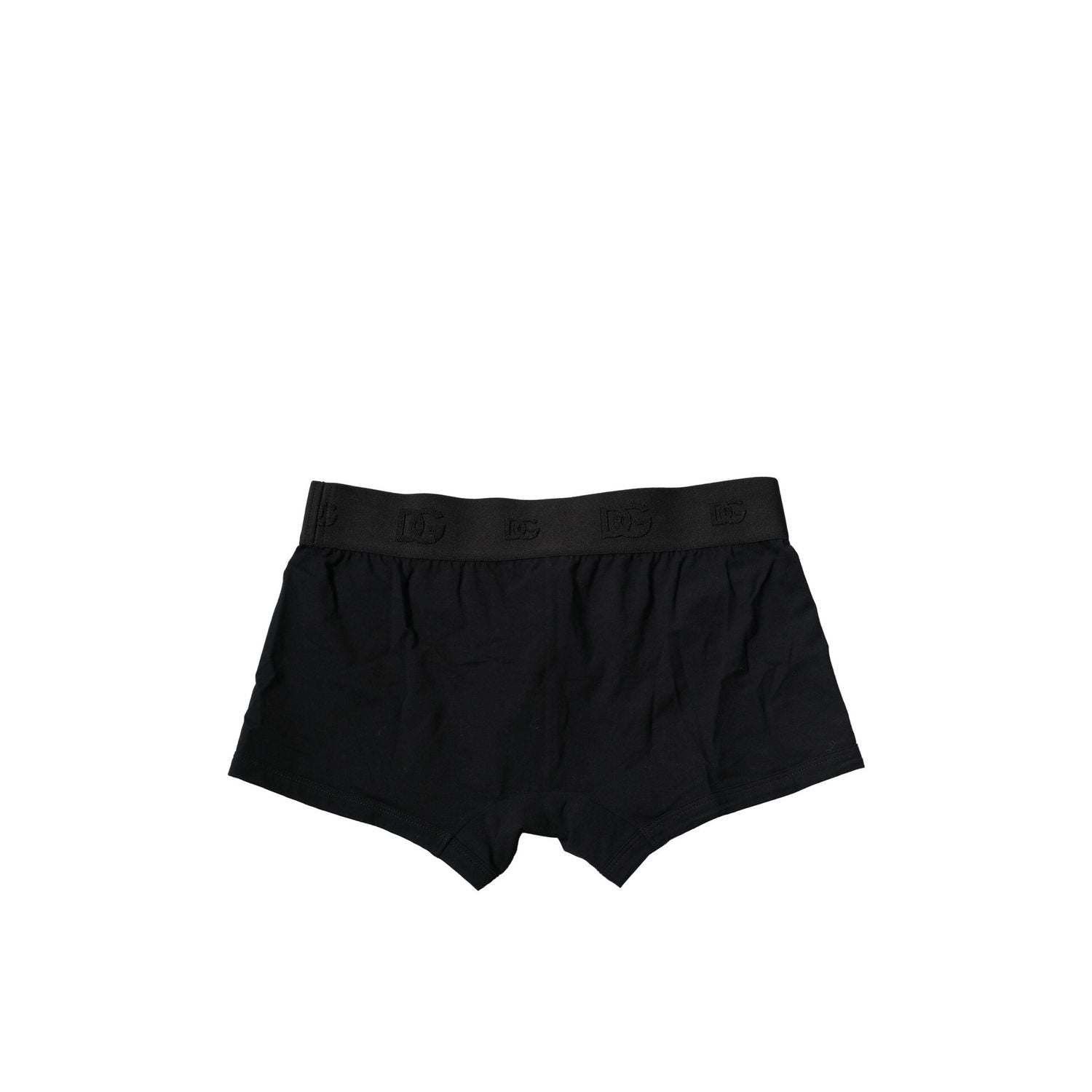 Dolce & Gabbana Black Cotton Stretch Regular Boxer Underwear