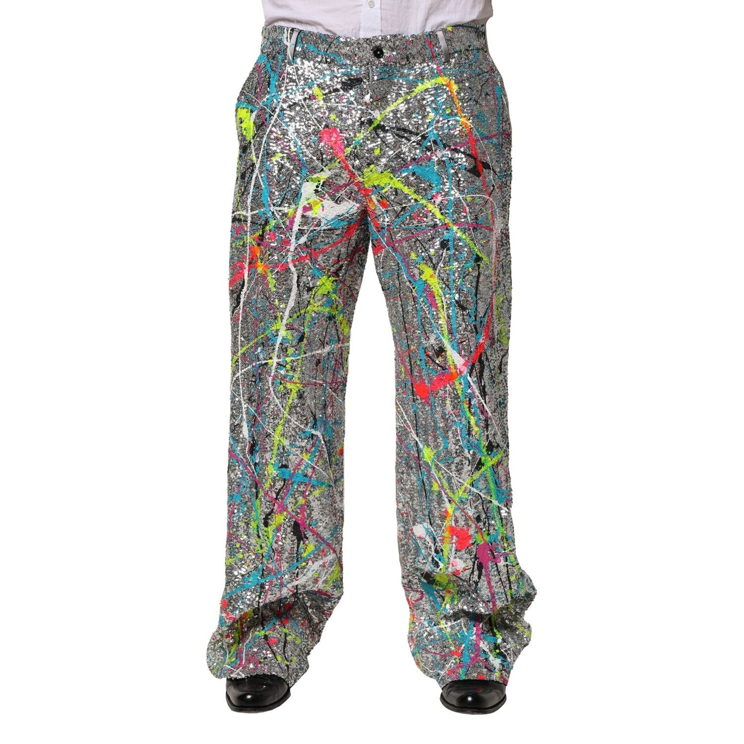 Dolce & Gabbana Multicolor Sequined Embellished Pants