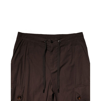 Dolce & Gabbana Brown Cotton Cargo Jogger Men Pants