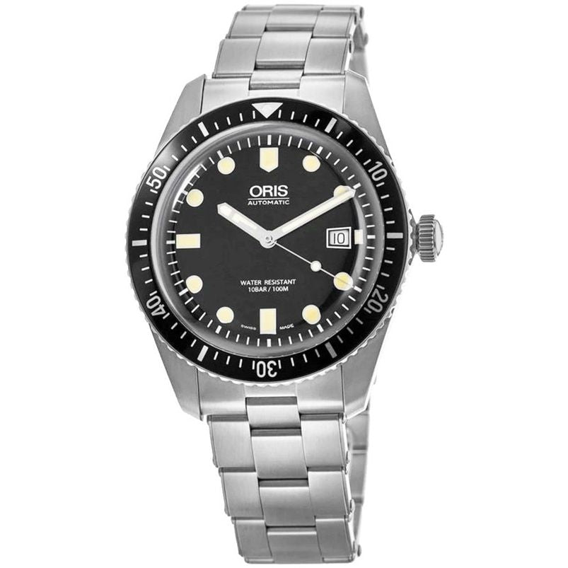 ORIS MOD. DIVERS SIXTY-FIVE wristwatch, 42mm stainless steel, automatic movement, sapphire dial, Swiss-made, water-resistant 10 ATM.