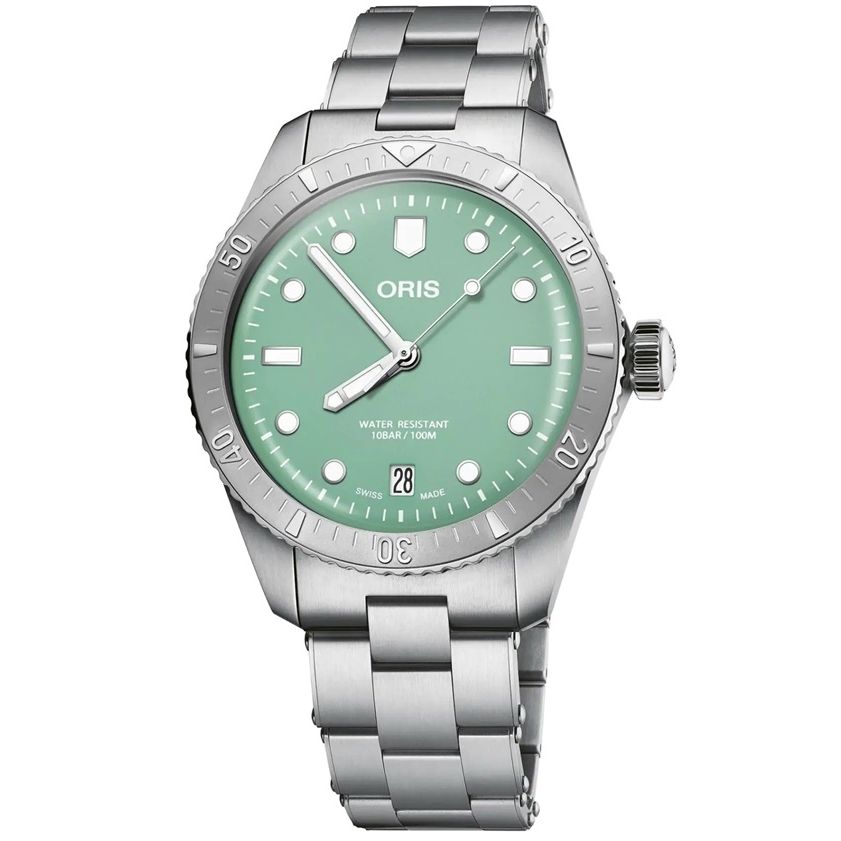 ORIS MOD. DIVERS SIXTY-FIVE unisex wristwatch with stainless steel case and bracelet, 38 mm, water resistant 10 ATM, sapphire dial.