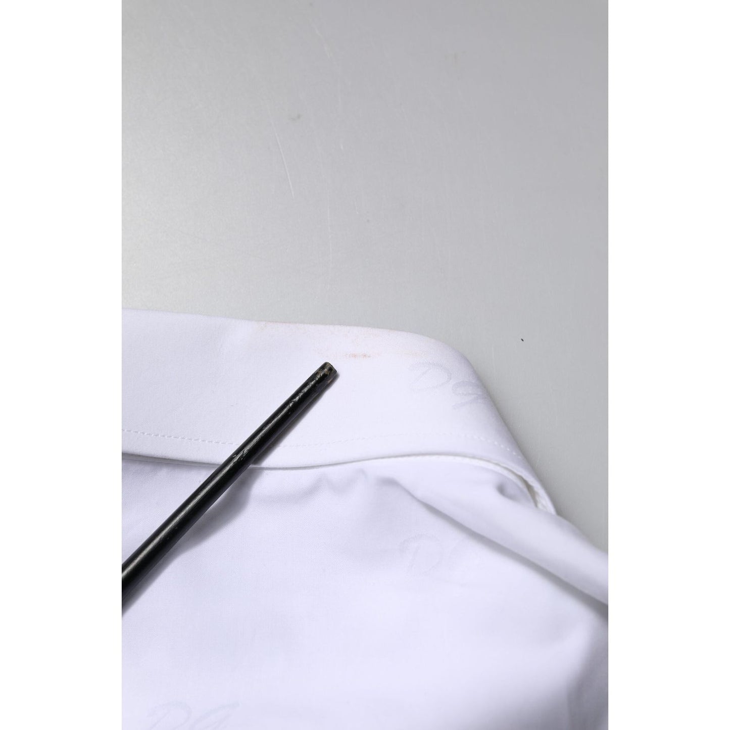 Dolce & Gabbana White GOLD Long Sleeves Dress Formal Shirt