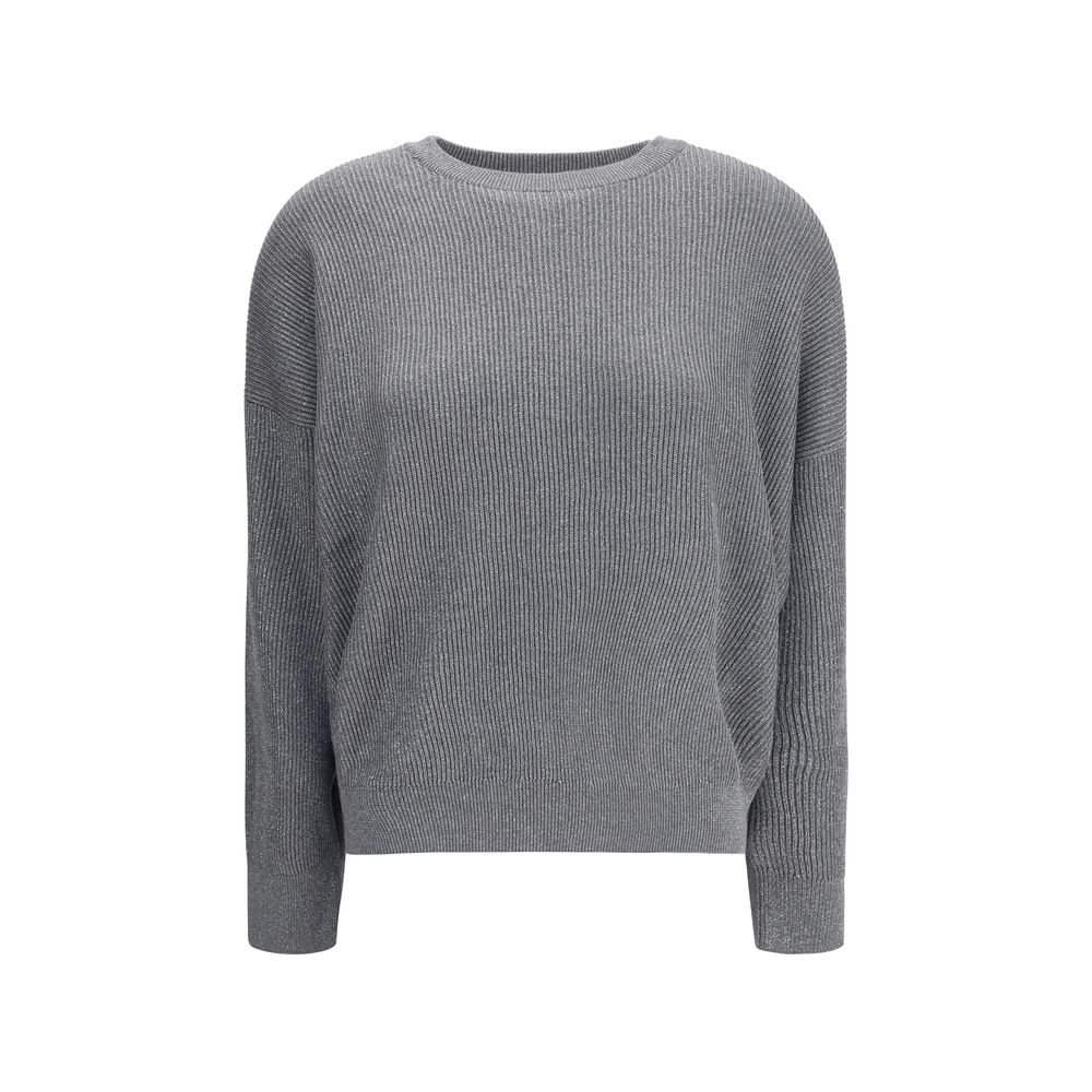 Brunello Cucinelli Gray Cotton Sweatshirt