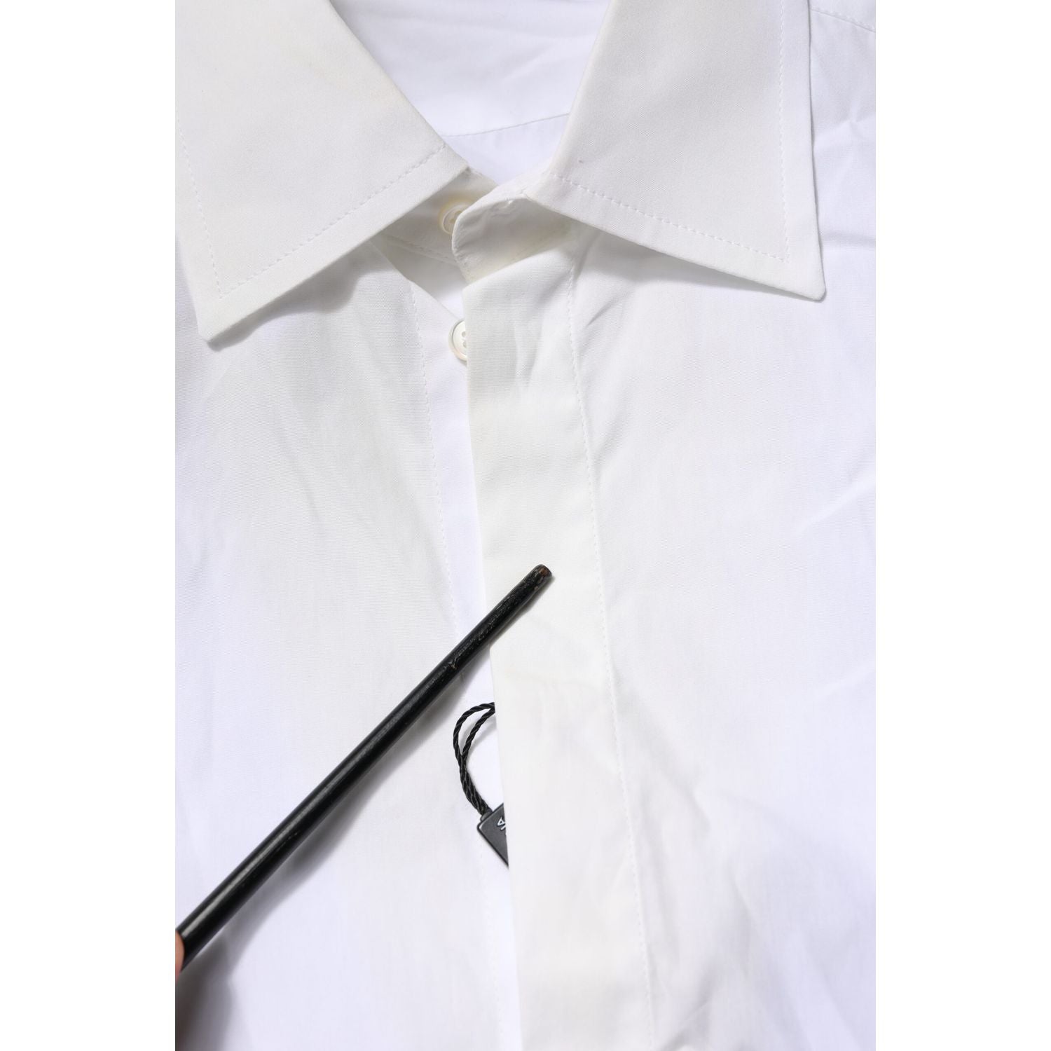 Dolce & Gabbana White Poplin Cotton Formal Men Dress Shirt