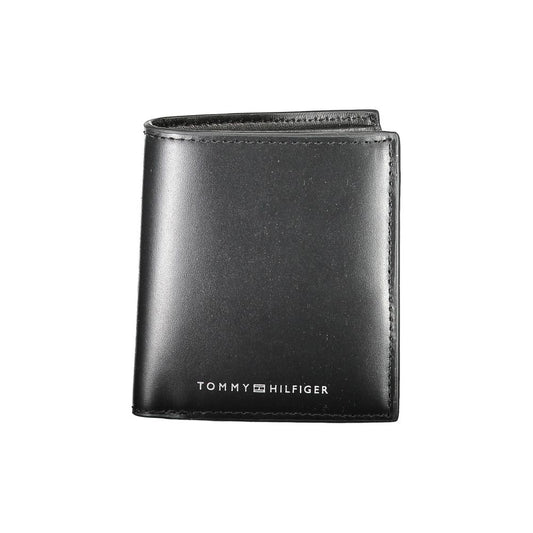 Tommy Hilfiger Black Leather Men Wallet TO-16780