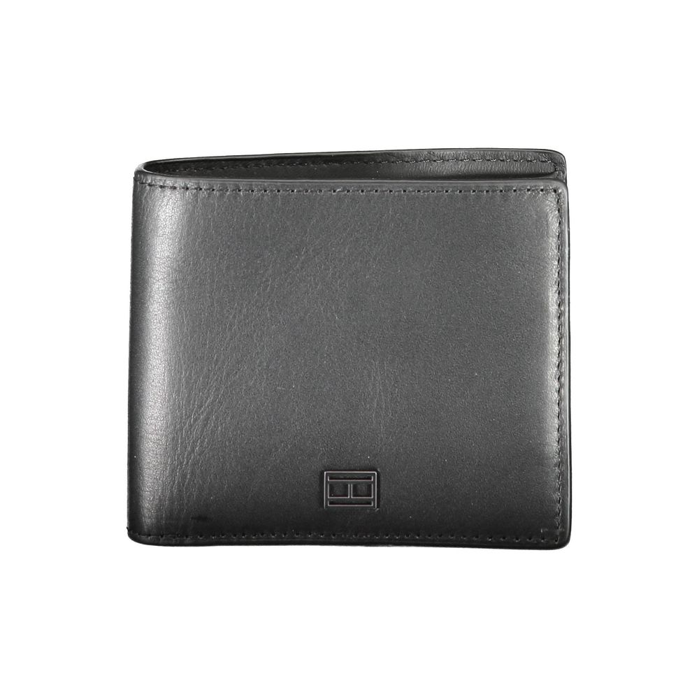 Tommy Hilfiger Black Leather Men Wallet TO-16787