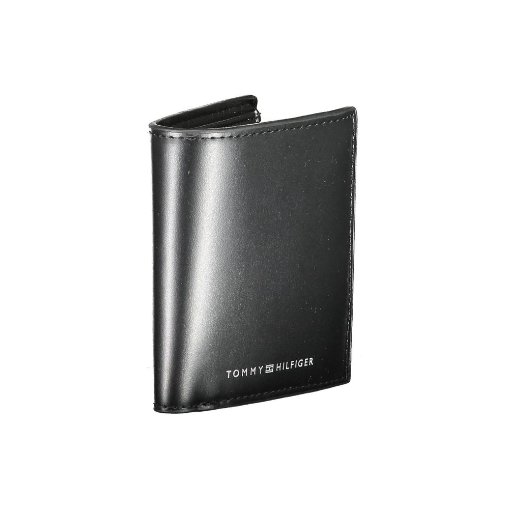 Tommy Hilfiger Black Leather Men Wallet TO-16780