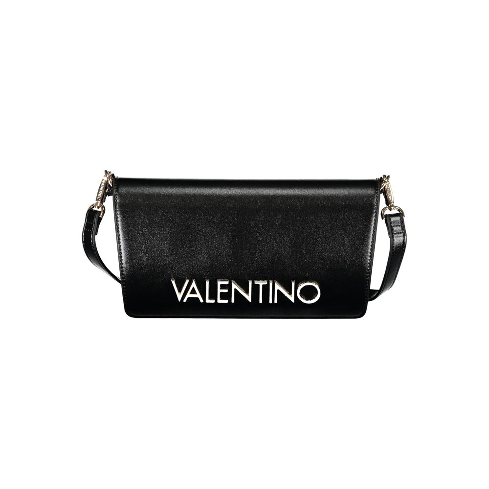 Mario Valentino Black Polyethylene Women Handbag with adjustable strap and dual compartments for fashion-forward style.