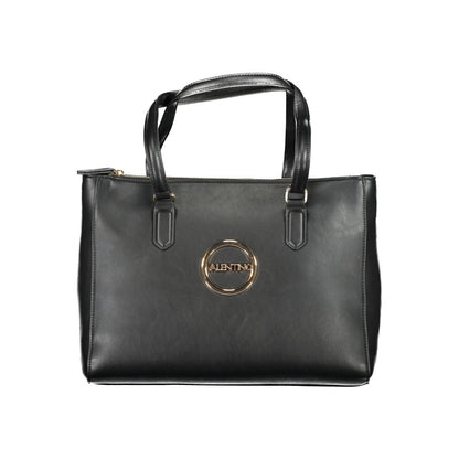Mario Valentino Black Polyethylene Women Handbag with logo detail